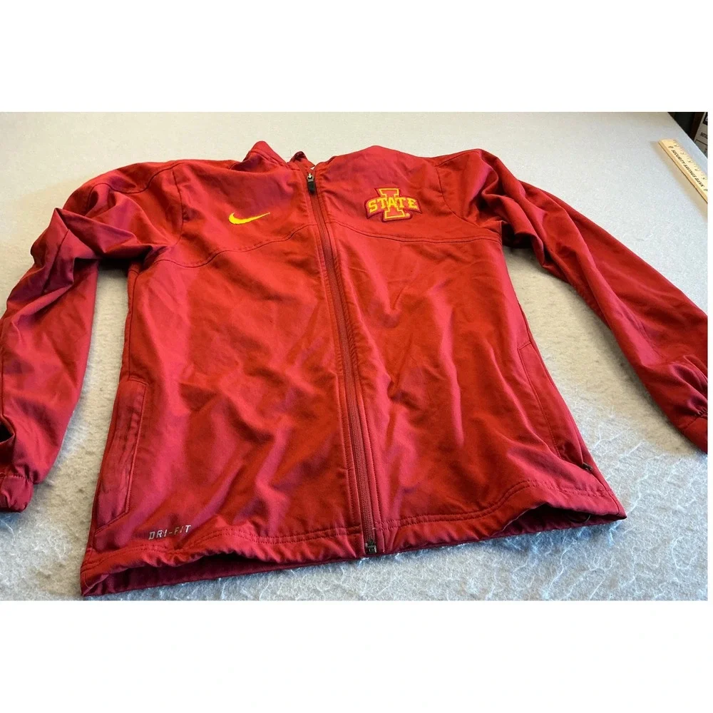Nike Iowa State Cyclones Dri-FIT Full Zip Jacket Red Athletic Mens Small